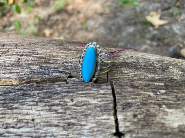 Marquis-shaped Turquoise Ring