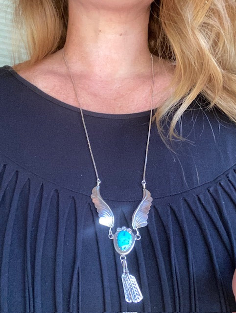Angel Wing Turquoise Necklace